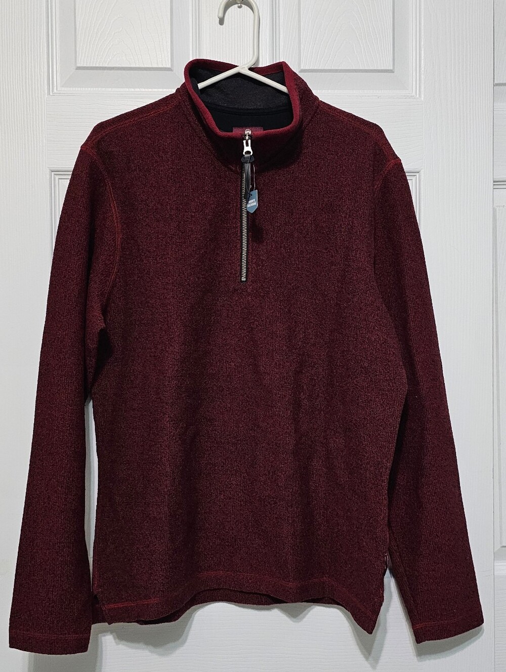 Men's Wind River Half-Zip Pullover Sweater - Burgundy NWOT